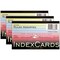 Index Cards, 3" x 5", Ruled, Assorted Colors, 100 Per Pack, 3 Packs